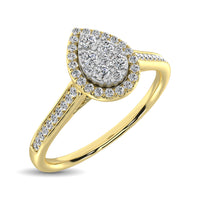Thumbnail for 10K Yellow Gold 1/4 Ct.Tw. Diamond Heart Ring