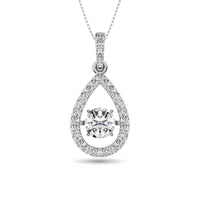 Thumbnail for Diamond 2 Ct.Tw. Pear Shape Shimmering Pendant in 14K White Gold