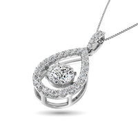 Thumbnail for Diamond 2 Ct.Tw. Pear Shape Shimmering Pendant in 14K White Gold