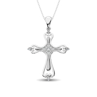 Thumbnail for 14K White Gold 1/8 Ct.Tw. Diamond Cross Pendant