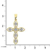 Thumbnail for 14K Yellow Gold 1/5 Ct.Tw. Diamond Cross Pendant