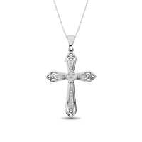 Thumbnail for 14K White Gold 1/6 Ct.Tw. Diamond Cross Pendant