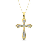 Thumbnail for 14K Yellow Gold 1/6 Ct.Tw. Diamond Cross Pendant