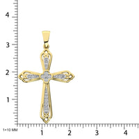 Thumbnail for 14K Yellow Gold 1/6 Ct.Tw. Diamond Cross Pendant