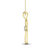 Thumbnail for 14K Yellow Gold 1/6 Ct.Tw. Diamond Cross Pendant