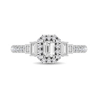 Thumbnail for 14K White Gold 3/4 Ct.Tw. Emerald Cut Diamond Engagement Rings
