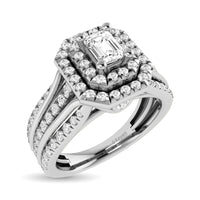 Thumbnail for 14K White Gold 1 Ct.Tw. Emerald Cut Diamond Engagement Ring