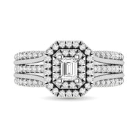 Thumbnail for 14K White Gold 1 Ct.Tw. Emerald Cut Diamond Engagement Ring