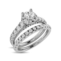 Thumbnail for 14K White Gold 1 1/4Ct.Tw. Diamond Round Cut keyani Bridal Ring