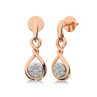 Thumbnail for 10K Rose Gold 1/4 Ct.Tw. Diamond Danglers Earrings