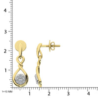 Thumbnail for 10K Yellow Gold 1/4 Ct.Tw. Diamond Danglers Earrings