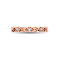 Thumbnail for 14K Rose Gold 1/6 Ctw Diamond Band
