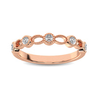 Thumbnail for 14K Rose Gold 1/6 Ctw Diamond Band