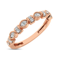 Thumbnail for 14K Rose Gold Marquise Frame 1/6 Ctw Diamond Band