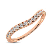 Thumbnail for 14K Rose Gold 1/6 ctw Contour Band Ring