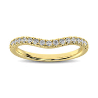 Thumbnail for 14K Yellow Gold 1/3 Ct.Tw. Diamond Curve Band