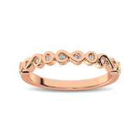 Thumbnail for 14K Rose Gold 1/10 Ctw Diamond Band