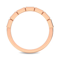 Thumbnail for 14K Rose Gold 1/4 Ct.Tw. Diamond Straight Buggete Stackable Band