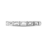 Thumbnail for 14K White Gold 1/4 Ct.Tw. Diamond Straight Buggete Stackable Band