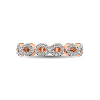 Thumbnail for 14K Rose Gold 1/4 Ct.Tw. Diamond Open Frame Stackable Band