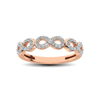 Thumbnail for 14K Rose Gold 1/4 Ct.Tw. Diamond Open Frame Stackable Band