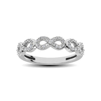 Thumbnail for 14K White Gold 1/4 Ct.Tw. Diamond Open Frame Stackable Band