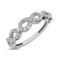 Thumbnail for 14K White Gold 1/4 Ct.Tw. Diamond Open Frame Stackable Band