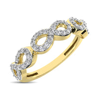 Thumbnail for 14K Yellow Gold 1/4 Ct.Tw. Diamond Open Frame Stackable Band