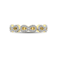Thumbnail for 14K Yellow Gold 1/4 Ct.Tw. Diamond Open Frame Stackable Band