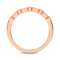 Thumbnail for 14K Rose Gold 1/10 Ctw Round and Tapper Diamond Band Ring