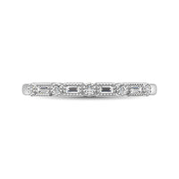 Thumbnail for 14K White Gold 1/10 Ctw Round and Tapper Diamond Band Ring