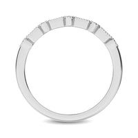 Thumbnail for 14K White Gold 1/10 Ctw Round and Tapper Diamond Band Ring