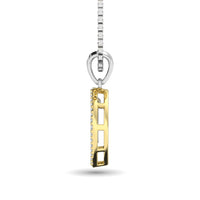 Thumbnail for 10K Yellow Gold 1/4 Ct.Tw. Diamond Square Shape Pendant with Dangler
