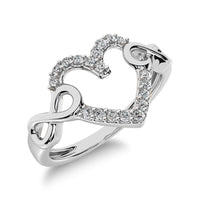 Thumbnail for 10K White Gold 1/8 Ct.Tw. Diamond Heart Ring