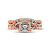 Thumbnail for 10K Rose Gold 1/2 Ct.Tw. Diamond Bridal Ring