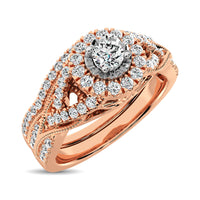 Thumbnail for 10K Rose Gold 1/2 Ct.Tw. Diamond Bridal Ring