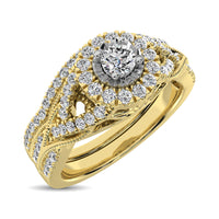 Thumbnail for 10K Yellow Gold 1/2 Ct.Tw. Diamond Bridal Ring