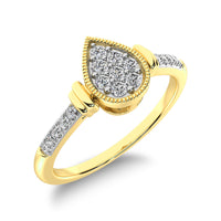 Thumbnail for 10K Yellow Gold 1/8 Ct.Tw. Diamond Pear Shape Ring