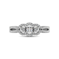 Thumbnail for 14K White Gold 1/2 Ct.Tw. Diamond Engagement Ring
