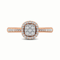 Thumbnail for 14K Rose Gold 1/3 Ct.Tw. Diamond Fashion Ring