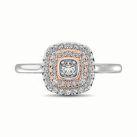Thumbnail for 10K Two Tone 1/4 Ct.Tw. Diamond Fashion Ring