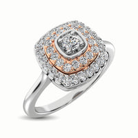 Thumbnail for 10K Two Tone 1/4 Ct.Tw. Diamond Fashion Ring