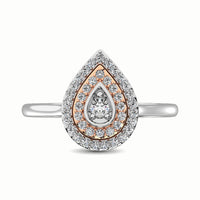 Thumbnail for 10K Two Tone 1/4 Ct.Tw. Diamond Fashion Ring