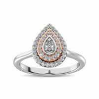 Thumbnail for 10K Two Tone 1/4 Ct.Tw. Diamond Fashion Ring