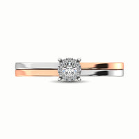 Thumbnail for 10K Two Tone 1/10 Ct.Tw. Diamond Engagement Ring