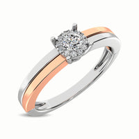 Thumbnail for 10K Two Tone 1/10 Ct.Tw. Diamond Engagement Ring