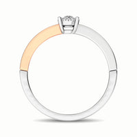 Thumbnail for 10K Two Tone 1/10 Ct.Tw. Diamond Engagement Ring