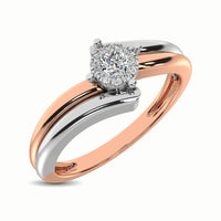 Thumbnail for 10K Two Tone 1/10 Ct.Tw. Diamond Engagement Ring