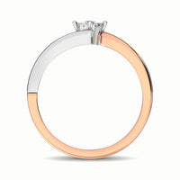 Thumbnail for 10K Two Tone 1/10 Ct.Tw. Diamond Engagement Ring