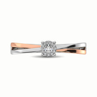 Thumbnail for 10K Two Tone 1/10 Ct.Tw. Diamond Engagement Ring